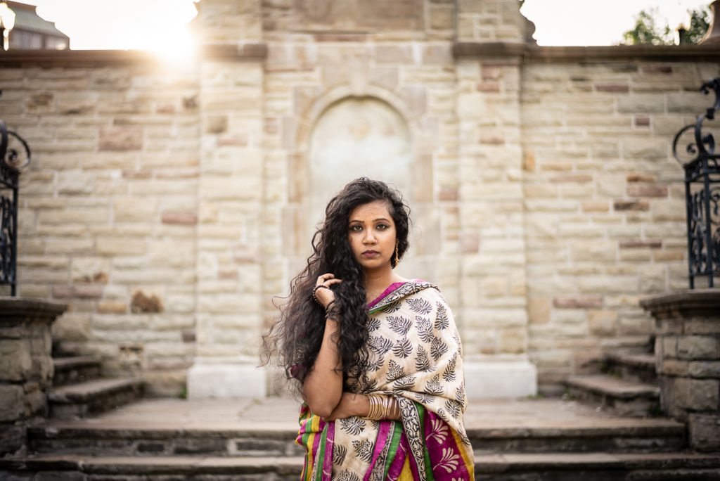 Indian Woman Posing at Alexander Muir Memorial Gardens